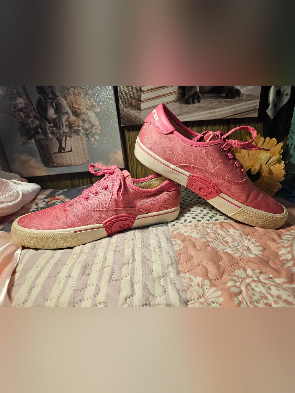 Coach Pink CitySole Skate Monogram Jacquard Sneakers Low-Top